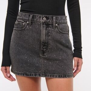 Abercrombie & Fitch Rhinestone denim skirt